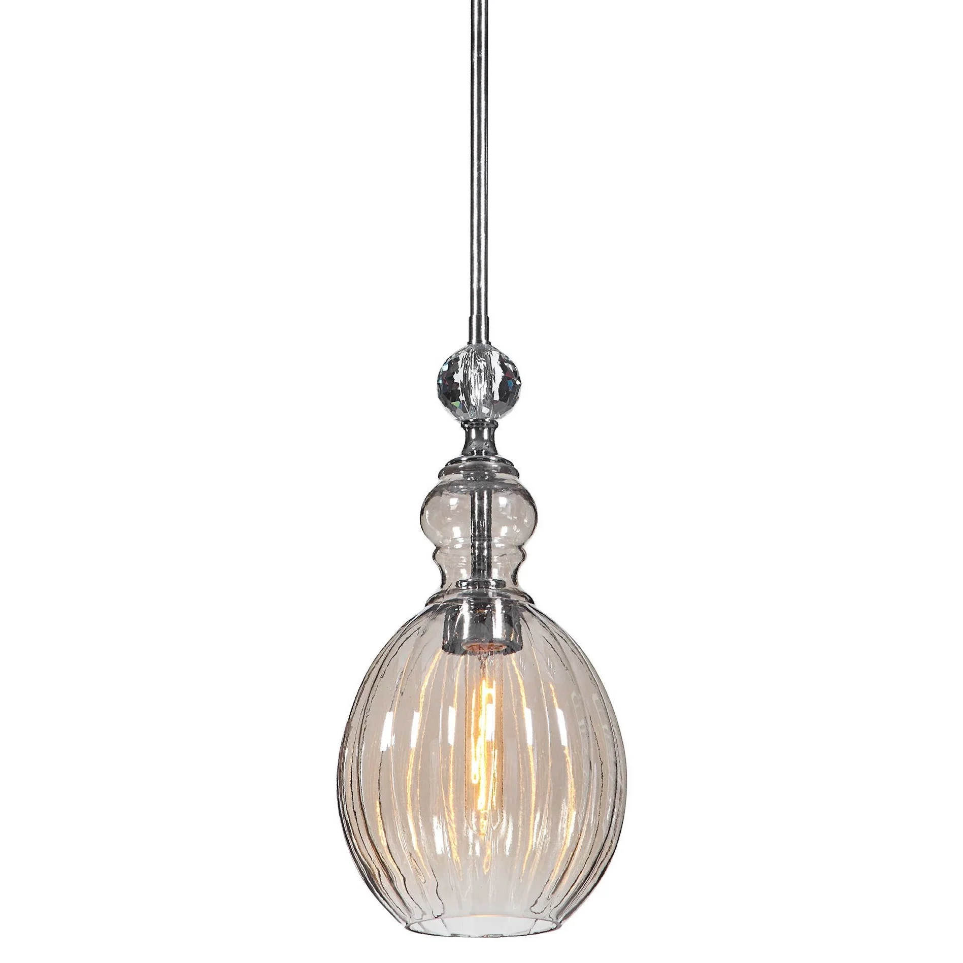 Uttermost Lighting Fixtures Pendant Lights 22186 GiGi 1 Light Glass